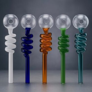 Pipa de Vidrio "Spiral" 14cm (Color sorpresa)