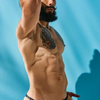 CUT4MEN C4M11 Calzoncillo Estilo Brazilian Leatherette Negro