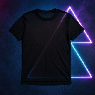 AMORABLE – Camiseta Rejilla Negra (Manga Corta, Semi-Transparente)