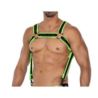 CUT4MEN – Arnés de Pecho Neon Verde H4RNESS05 (Neopreno Premium)