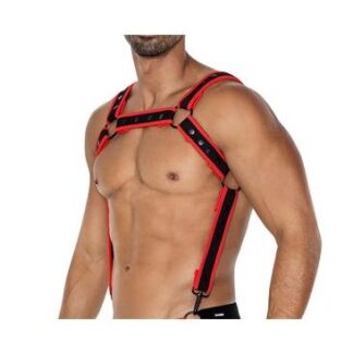 CUT4MEN – Arnés de Pecho Neon Rojo H4RNESS05 (Neopreno Premium)