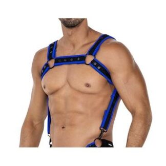CUT4MEN – Arnés de Pecho Neon Azul H4RNESS05 (Neopreno Premium)