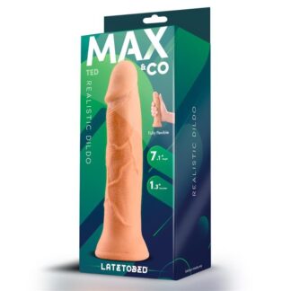 MAX & CO – Ted Dildo Realista 7.1" (18 cm) con Ventosa – Natural