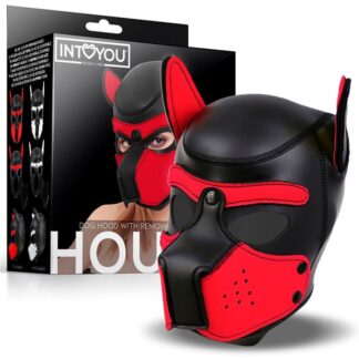 INTOYOU BDSM LINE – Hound Máscara de Perro de Neopreno con Hocico Extraíble