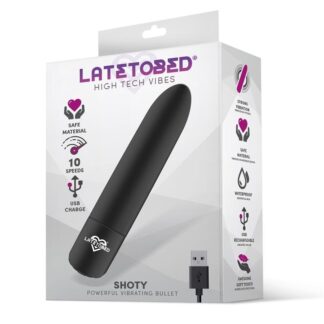 LATETOBED – Shoty Bala Vibradora USB 10 Velocidades | Negro